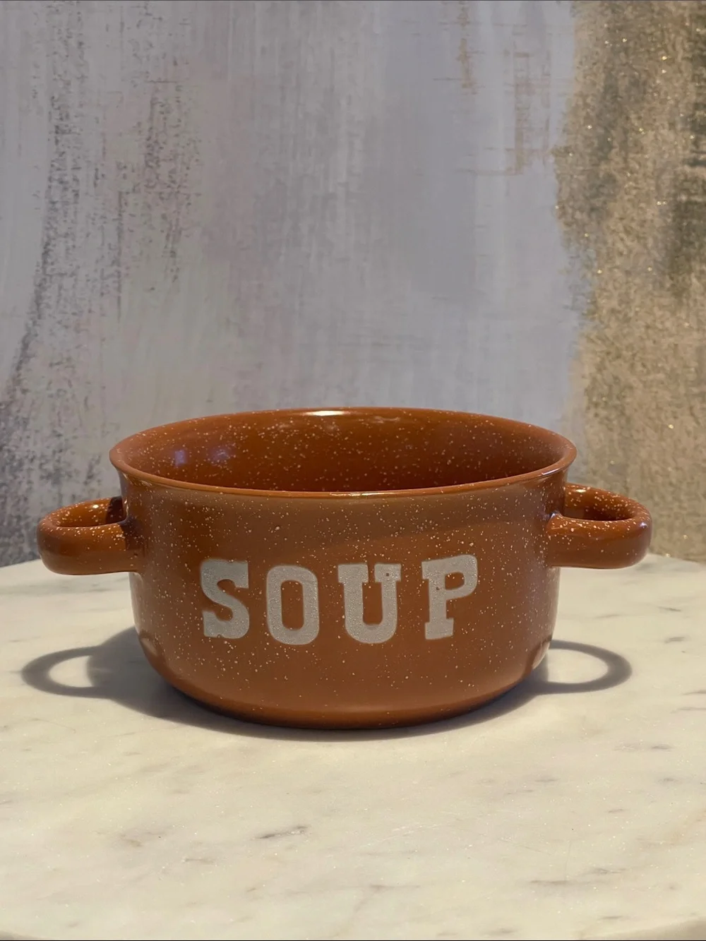 Set of ceramic soup bowls with handles Red, Camel, Teal and white 💗🎁
